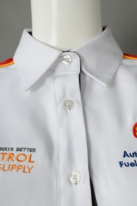 DS074 to sample making women's darts team shirt design short sleeve repair waist darts team shirt uniform company darts team shirt detail view-6